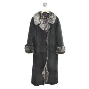 Sawyer of Napa Longline Fur Lined Leather Coat #131-288